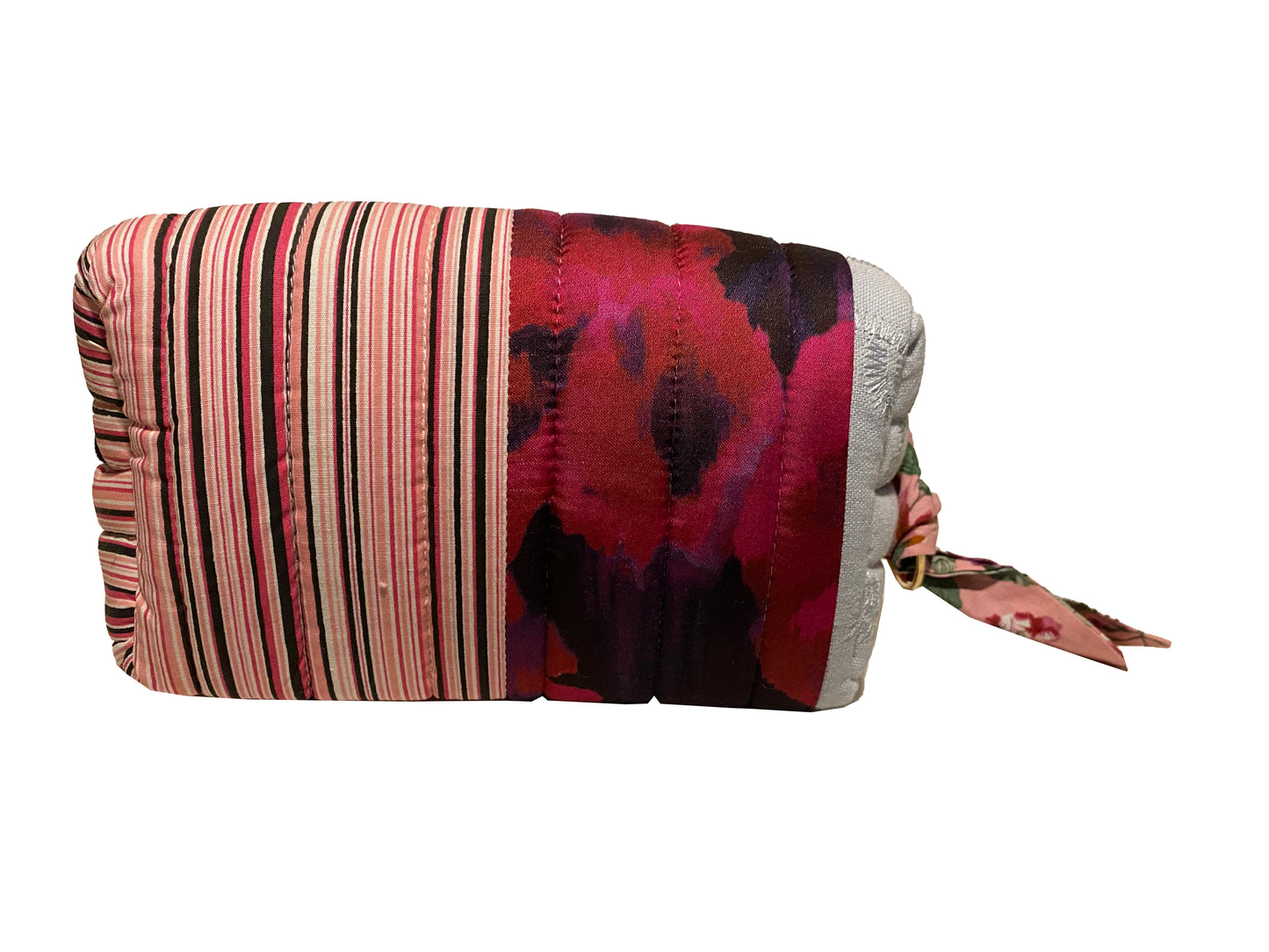 Make Up Bag Small Stripes Blue and Navy Red