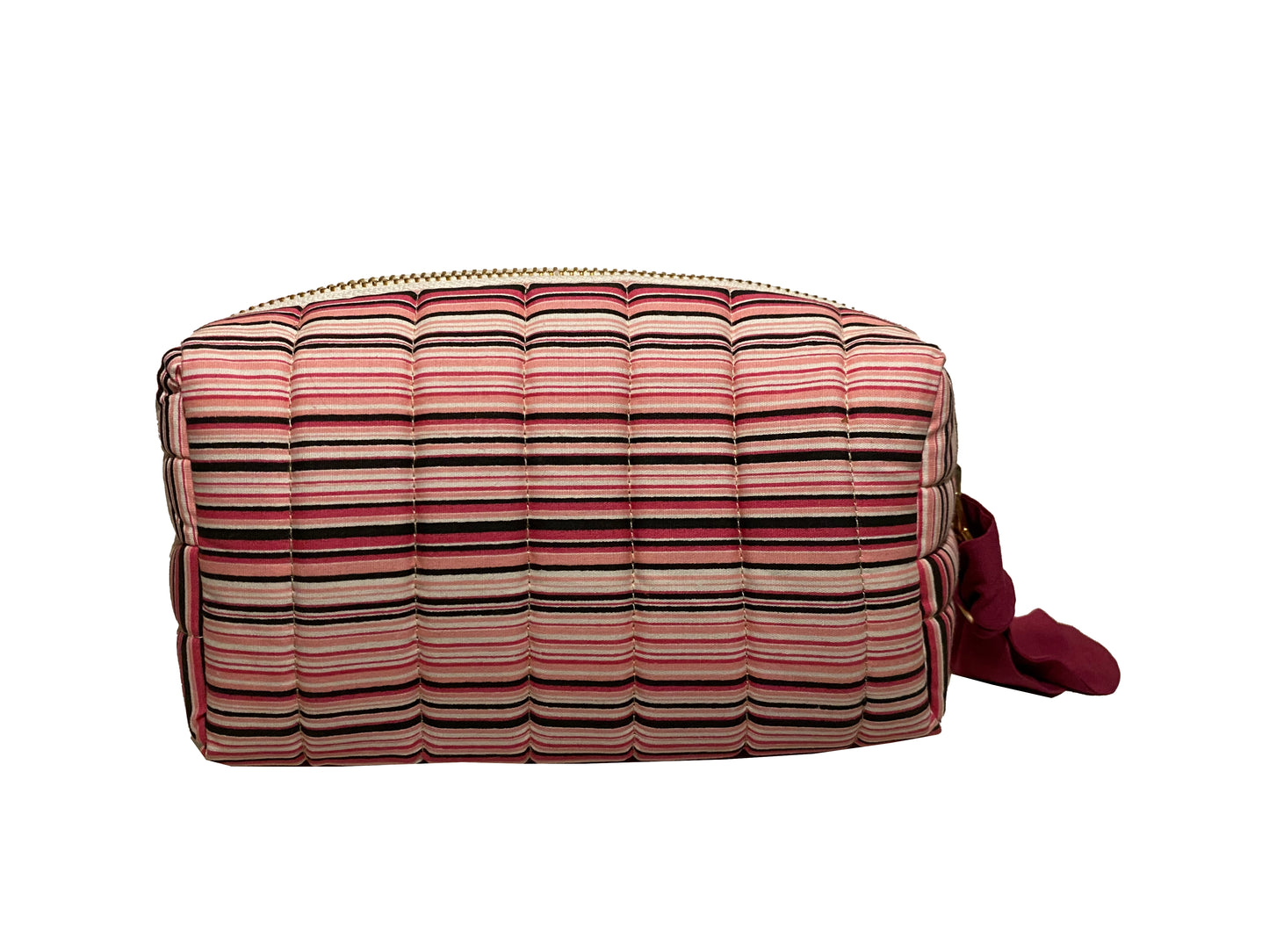 Make Up Bag Small Pink and Stripes