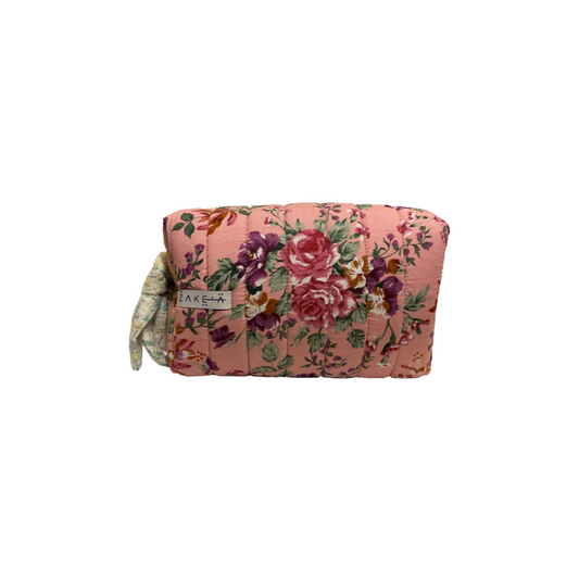 Make Up Bag Large Pink Floral