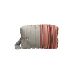 Make Up Bag Large Blue and Pink Stripes