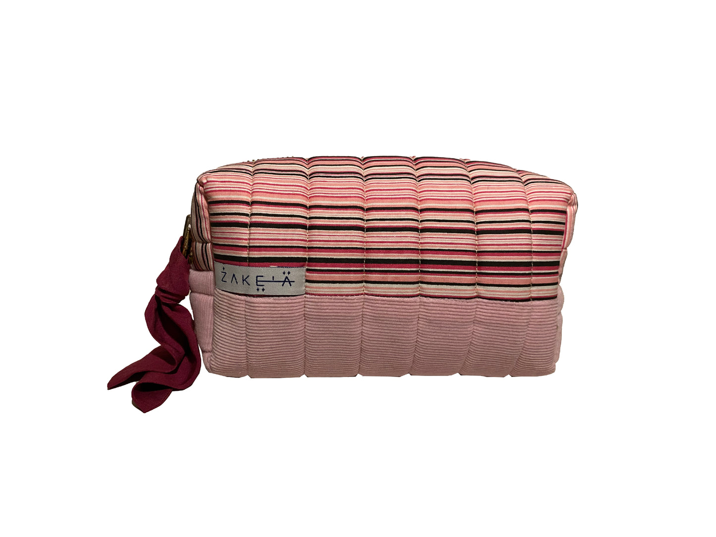 Make Up Bag Small Pink Stripes